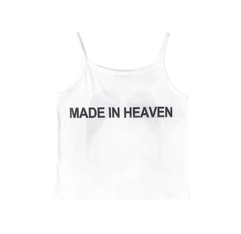 MADE IN HEAVEN SLEEVELESS - 女 T 恤 - 聚酯纖維 白色