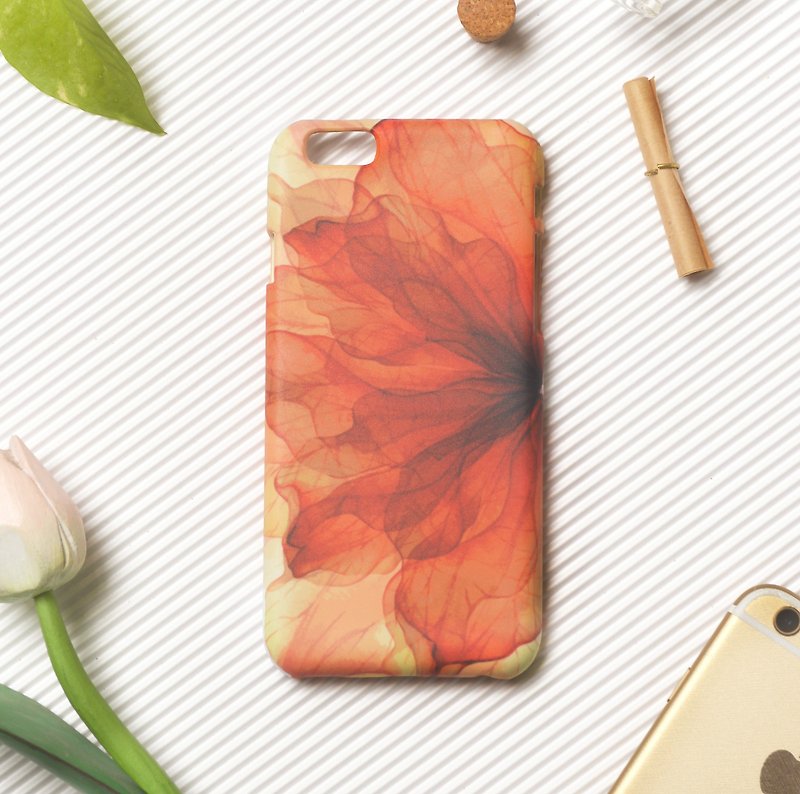 Flower Vein - Qiuser - iPhone Original Case/Protective Cover - เคส/ซองมือถือ - พลาสติก สีส้ม