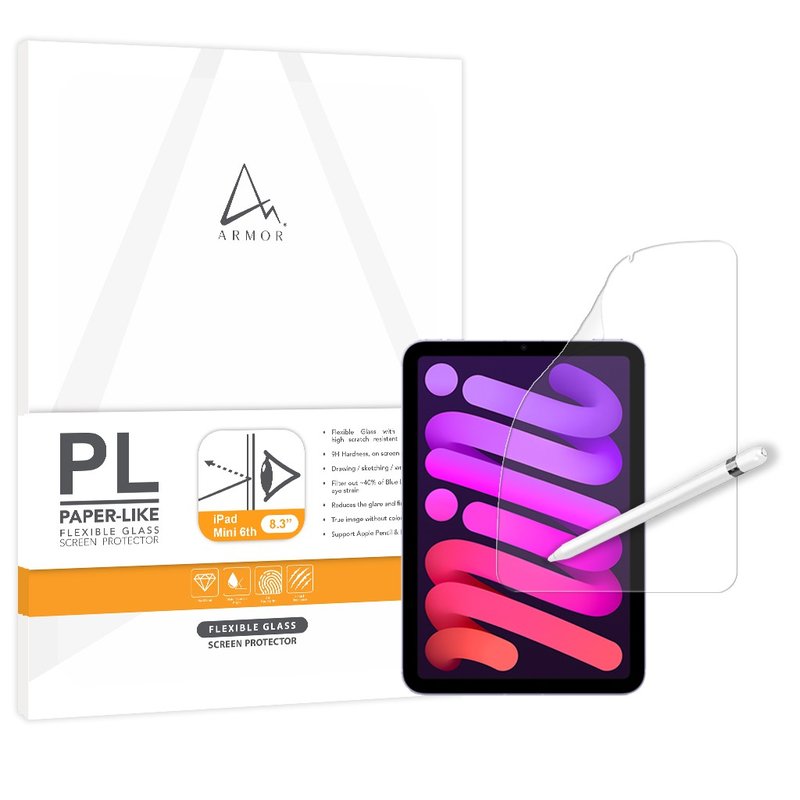 ARMOR iPad mini 8.3 軟性玻璃類紙濾藍光螢幕保護貼 - 電腦配件 - 其他材質 