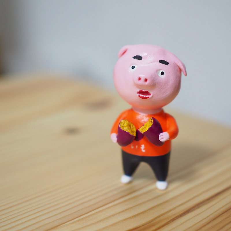 sweet potato pig - 公仔/玩偶 - 黏土 粉紅色