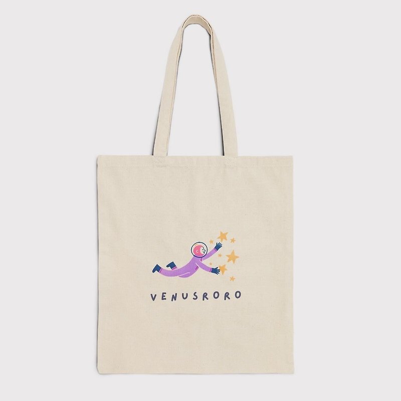 Venusroro // cotton bag - กระเป๋าถือ - ผ้าฝ้าย/ผ้าลินิน ขาว