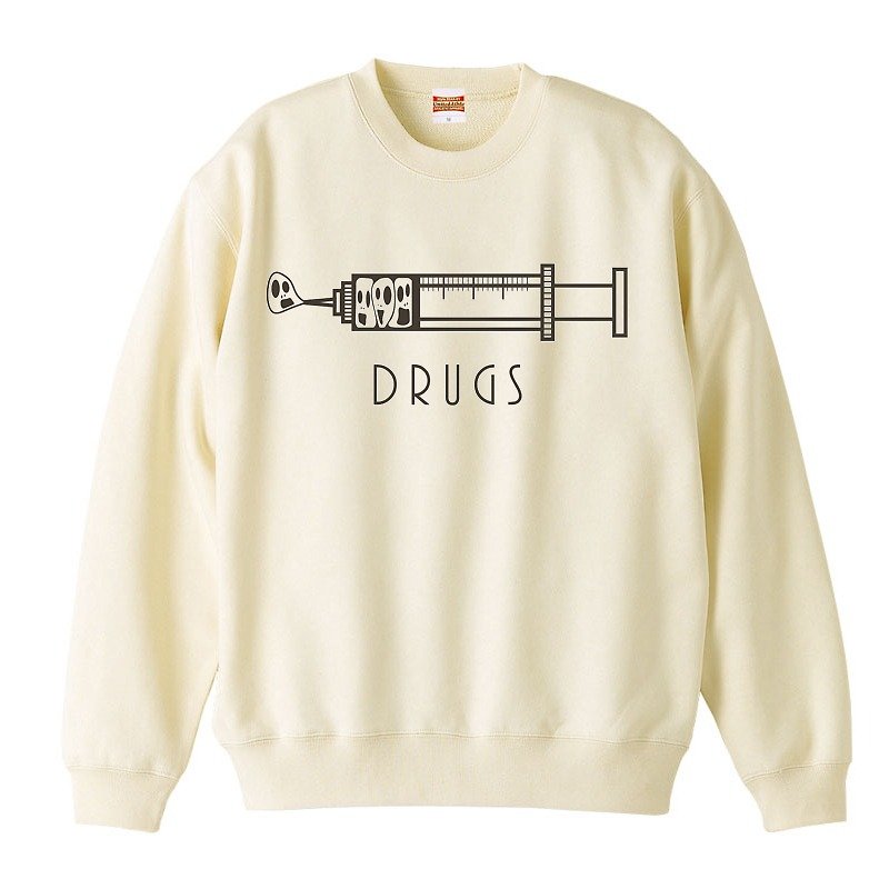 [Sweatshirt] DRUGS - เสื้อยืดผู้ชาย - ผ้าฝ้าย/ผ้าลินิน 