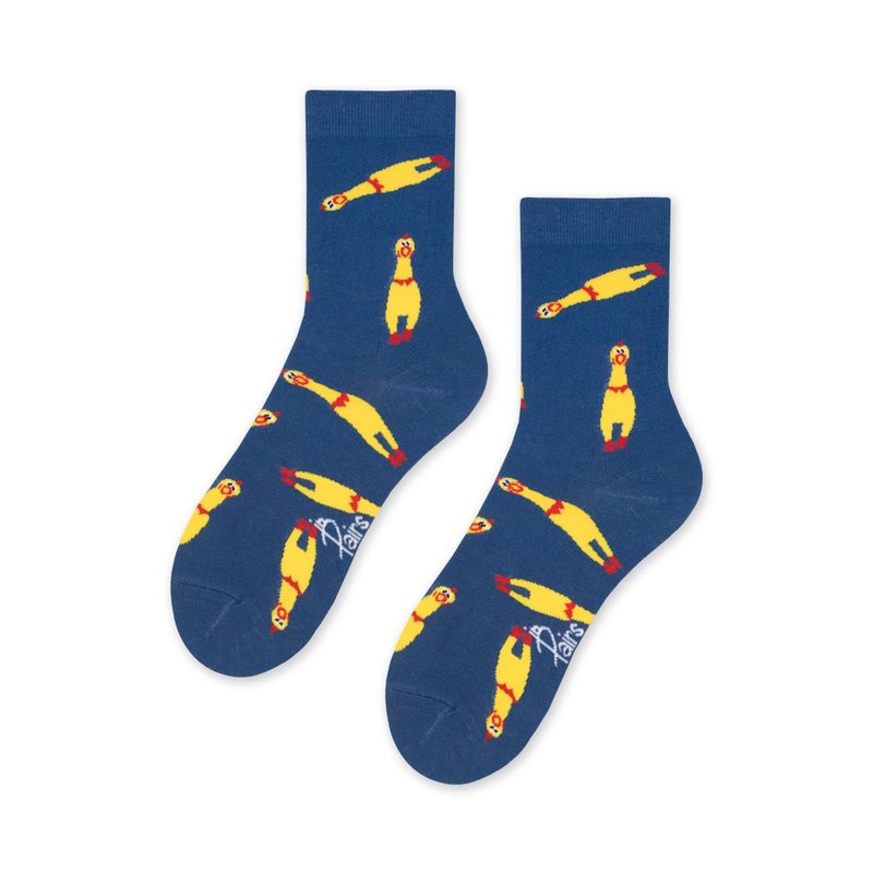 【in Pairs】Screaming chicken | Socks - Socks - Cotton & Hemp Multicolor