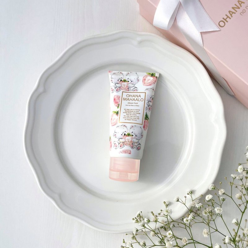 OHANA MAHAALO Pink Cherry Light Snow Moisturizing Healing Hand Cream 50g - บำรุงเล็บ - วัสดุอื่นๆ 