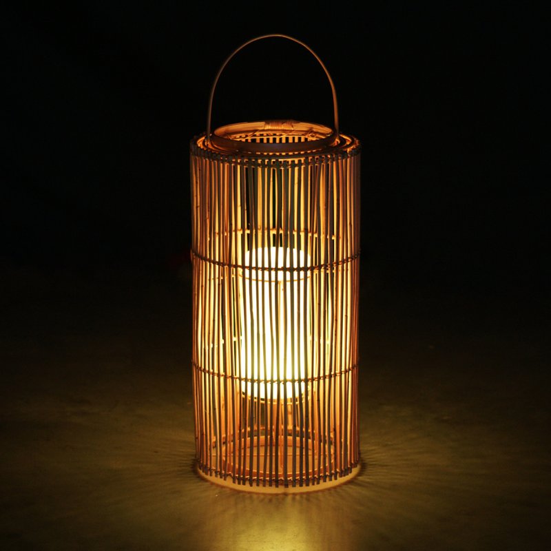 托爾托 長型燈籠 手工藤編LED發光家具 露營庭園 居家景觀裝飾燈 - 燈具/燈飾 - 植物．花 咖啡色
