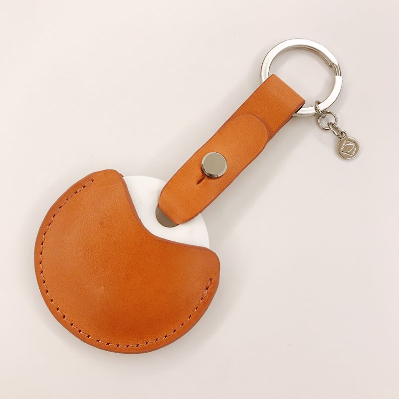 [La Fede] vegetable tanned-gogoro key leather case - Keychains - Genuine Leather Black