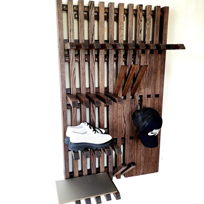 Wall-Mounted Organizer - for shoes and clothes. Dark OAK - Other Furniture - Wood 