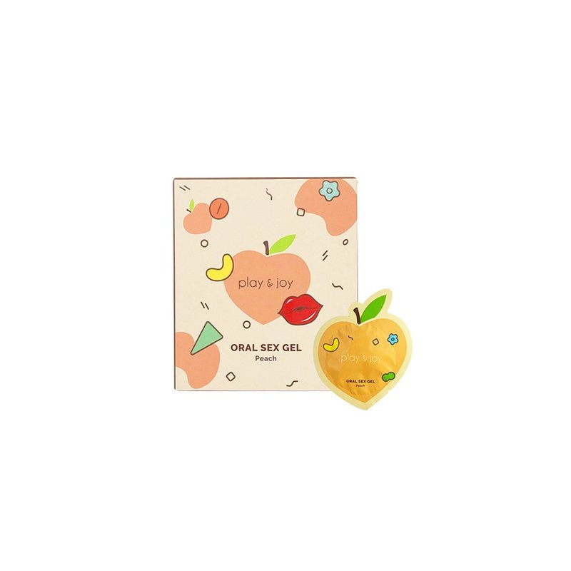 【PLAY & JOY】Oral sex lubricant-peach flavor 3ml portable box - สินค้าผู้ใหญ่ - วัสดุอื่นๆ 