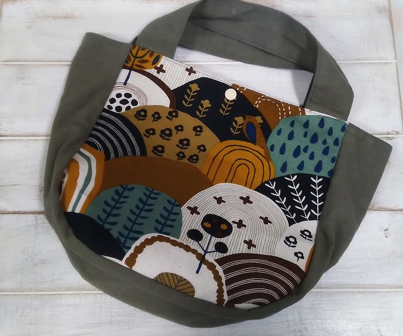 Earth color forest hill handbag - Handbags & Totes - Cotton & Hemp Multicolor