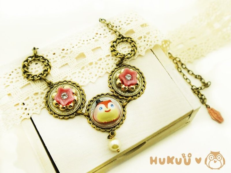 § HUKUROU§ owl gem necklace bracelet dual use - Necklaces - Other Metals 