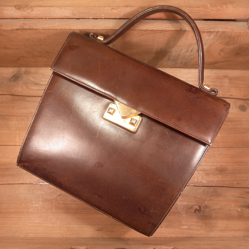 Old bone bianchi & nardi wine red leather handbag VINTAGE - Handbags & Totes - Genuine Leather Brown
