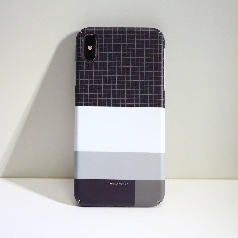 GRAPHIC PRINT - MONO GRID Phone Case - Phone Cases - Plastic Black