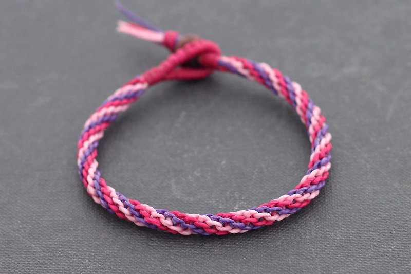Sweet Pink Hand Woven Bracelets Girlfriends Gift For Her Friendship Bracelets - Bracelets - Cotton & Hemp Pink