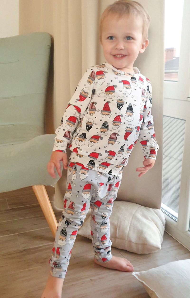Merry Christmas Santa baby sweatshirt, baby boy sweatshirt, baby girl sweatshirt - 男/女童裝 - 棉．麻 多色