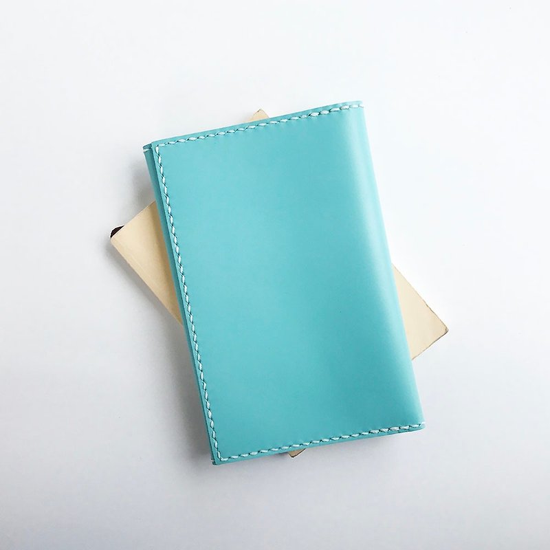 Simple paperback book cover of toys leather Sky blue - Notebooks & Journals - Genuine Leather Blue