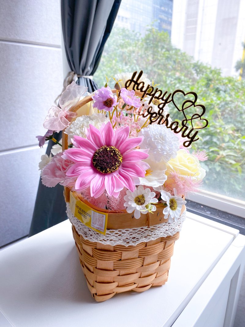 Fresh flower basket - ช่อดอกไม้แห้ง - พืช/ดอกไม้ สึชมพู