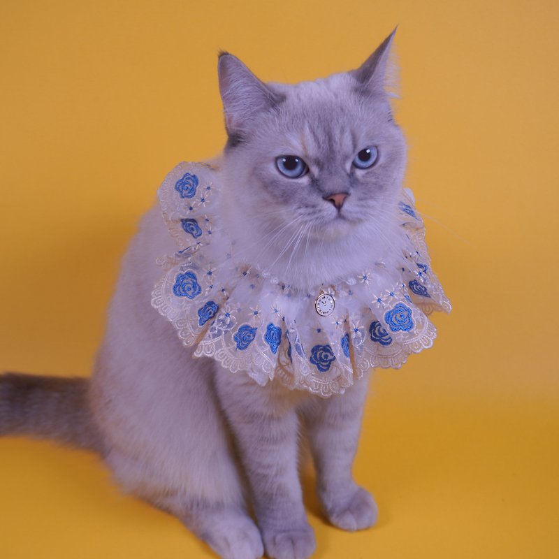 Alice in Wonderland Lace Collar - ปลอกคอ - ผ้าฝ้าย/ผ้าลินิน ขาว