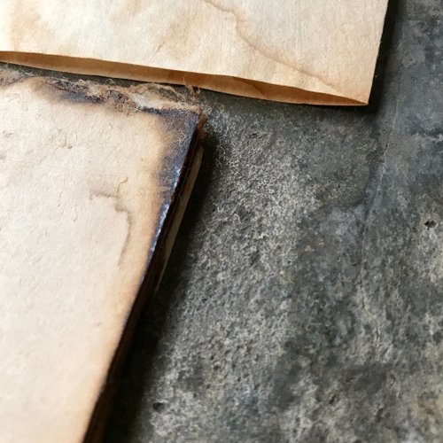 便箋/コーヒー染め手漉き紙/クラフト紙封筒 - ショップ