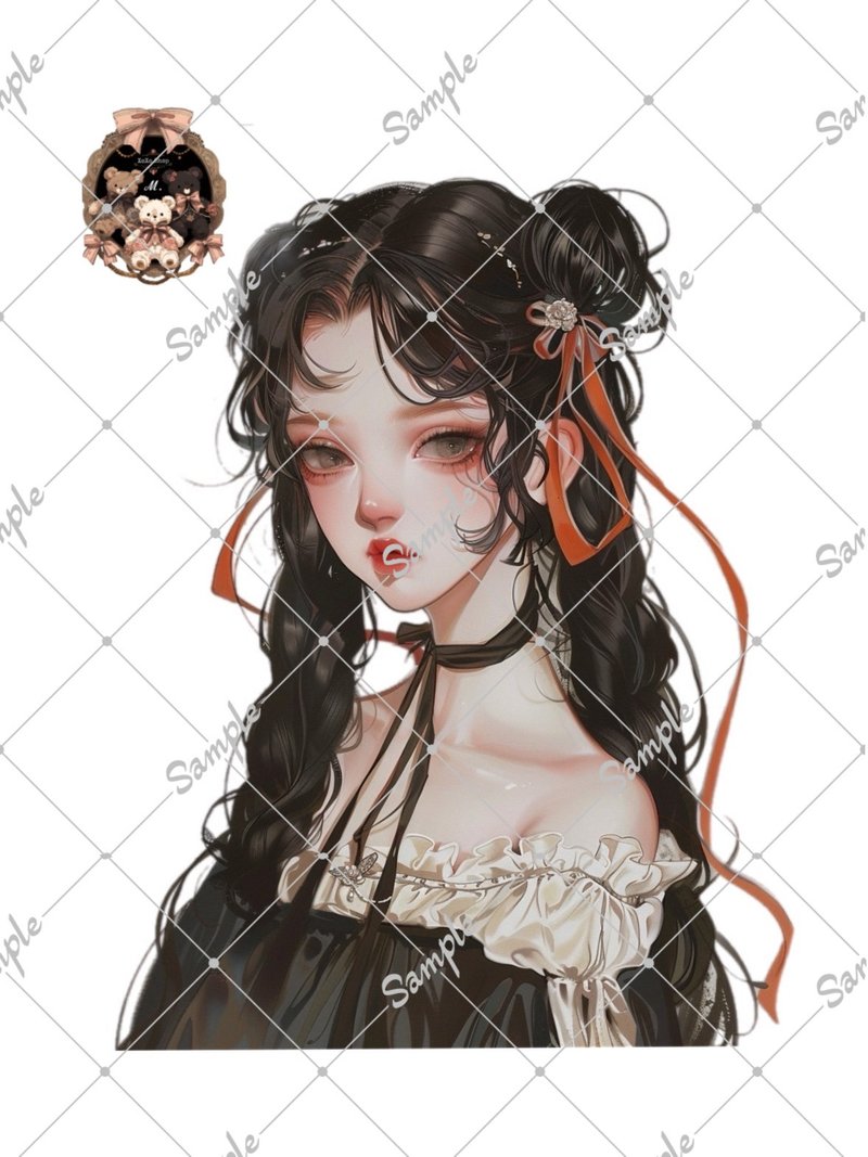 オリジナル人物ステッカー - 貼紙 - 紙 