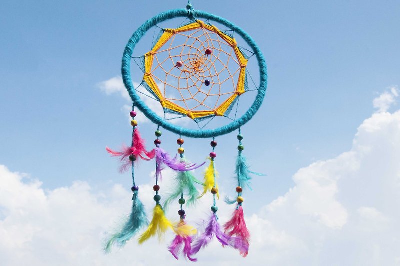 National wind hand-woven cotton Linen South American dream catcher charm dream Cather-Mandala Mandala - ของวางตกแต่ง - ผ้าฝ้าย/ผ้าลินิน สีน้ำเงิน