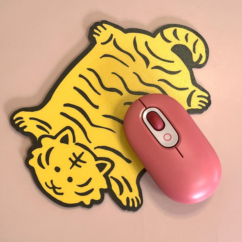 【マウスパッド】虎イラスト - 滑鼠墊 - 其他人造纖維 橘色