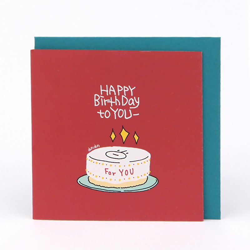 Hello DunDun Series Mini Card 07. Cake - การ์ด/โปสการ์ด - กระดาษ 