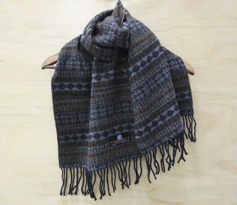FOAK vintage Japanese pure wool totem scarf - Scarves - Wool Multicolor