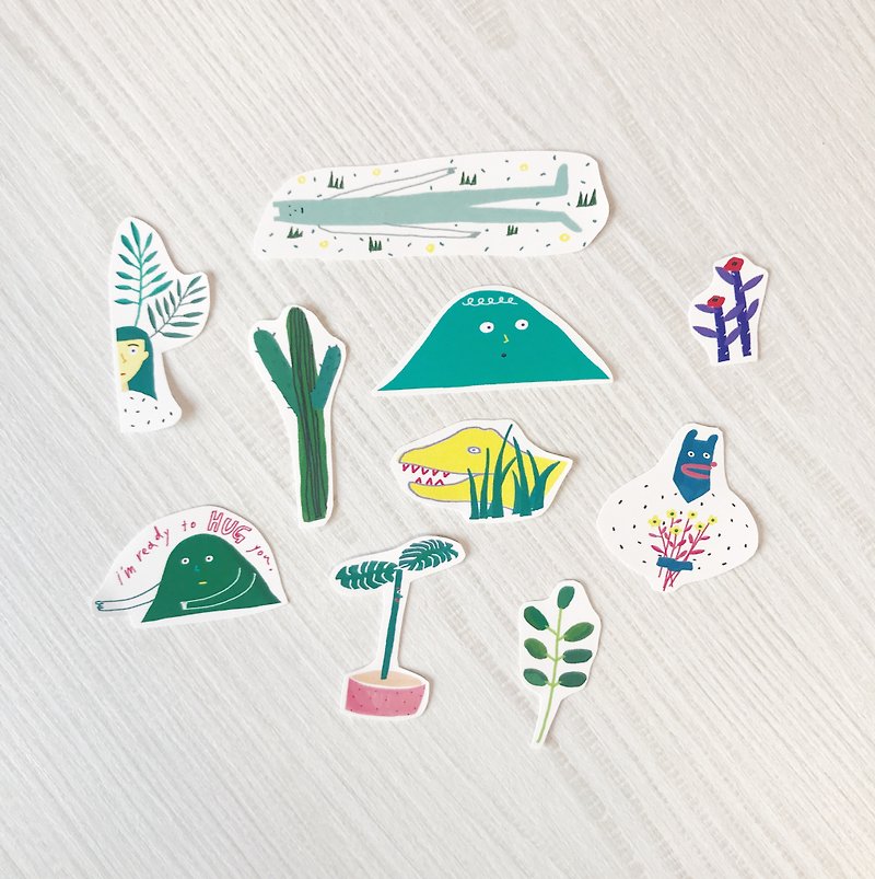 Flowers and Trees | Sticker Pack (10 in) - สติกเกอร์ - กระดาษ สีเขียว