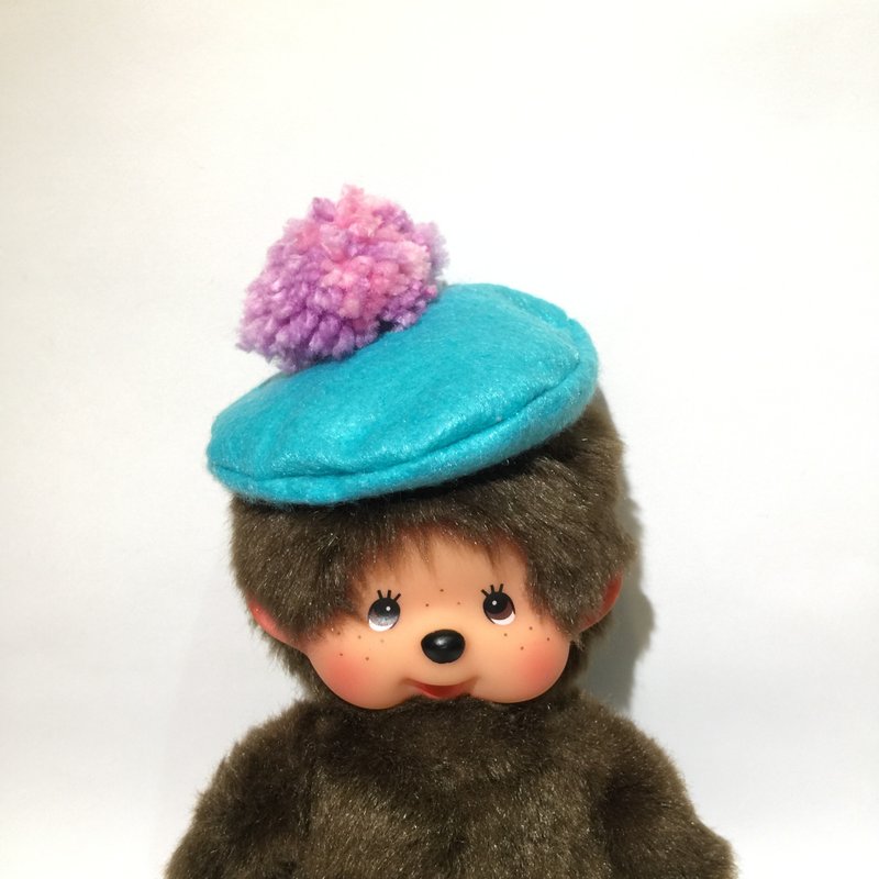 Monchhichi _手作娃衣_貝雷帽 - 公仔/玩偶 - 棉．麻 多色