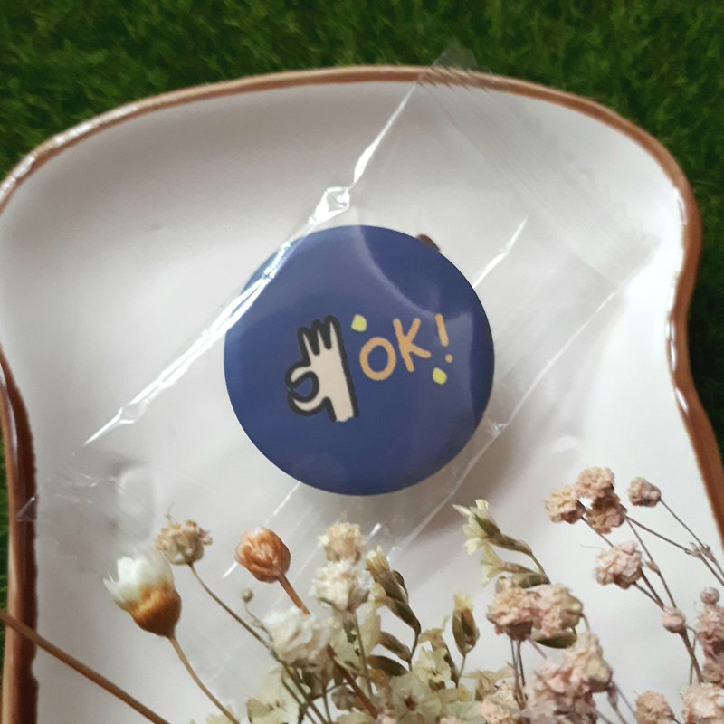 【CHIHHSIN Xiaoning】OK Small Badge_Buy 3 Get 1 Free Badge in the whole hall - Badges & Pins - Plastic 