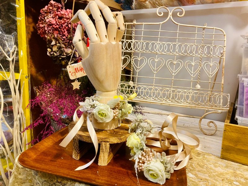 不凋花婚禮手腕花 - 胸花/手腕花 - 其他材質 綠色