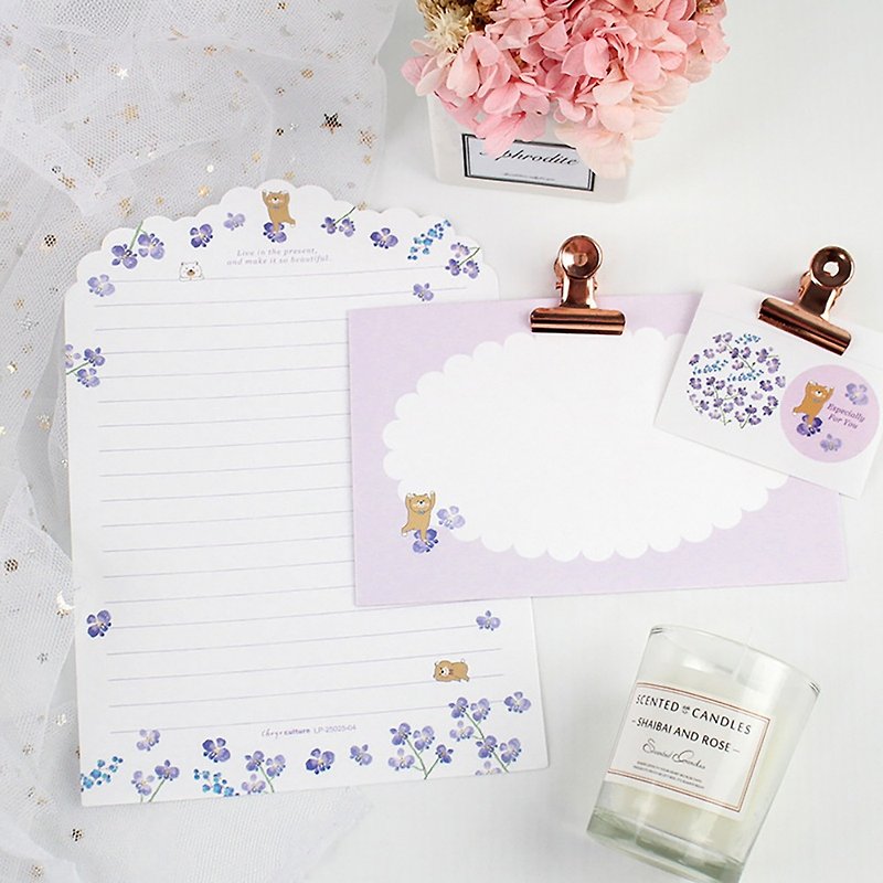 Letter Set / Envelope + Letter + Sticker / Handwritten Letterhead / 2 Group-Flower Language - ซองจดหมาย - กระดาษ หลากหลายสี