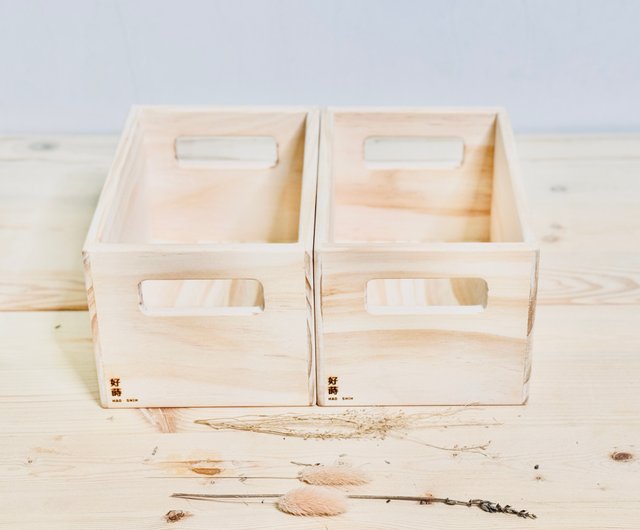 Wooden box with open hole handle No. 1 high box [23 x15 x13