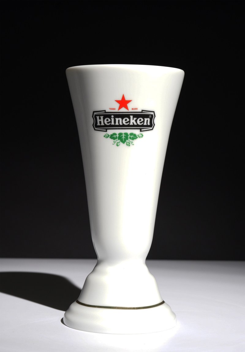老荷蘭海尼根"Kelk"陶瓷啤酒杯(H06)/老件/老物/古董/歐洲 - 酒杯/酒器 - 陶 白色