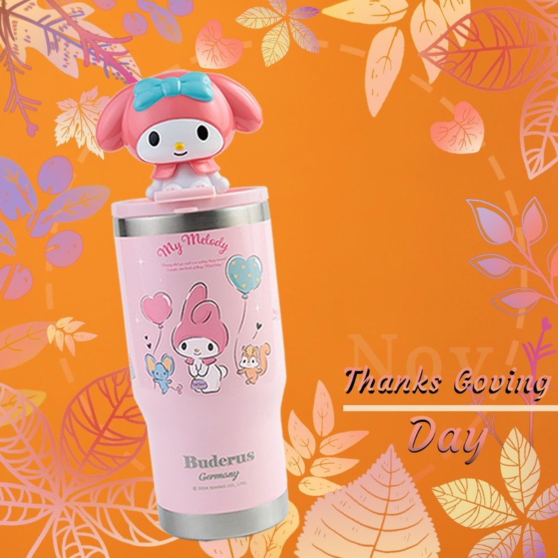 【德國Buderus】三麗鷗陶瓷冰霸杯 710ml-美樂蒂 - 保溫瓶/保溫杯 - 不鏽鋼 白色