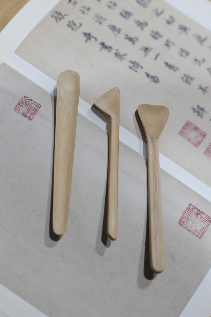 原創手工 老竹異形茶粉勺 | 竹勺 | 一物一圖 - 茶壺/茶杯/茶具 - 竹 咖啡色