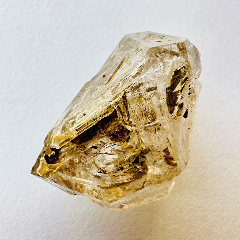 巴基斯坦黃泥骸骨水晶 銀1 開窗骨幹水晶 原石原礦標 磁場脈輪 - 擺飾/家飾品 - 其他材質 金色