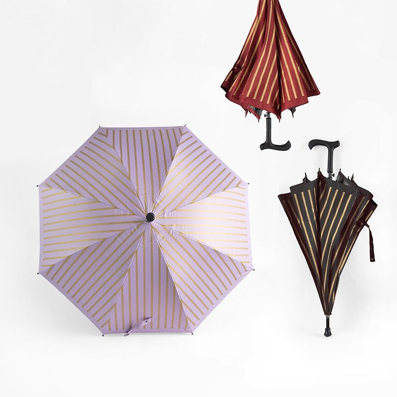 BGG Walking Stick Walking Umbrella - Umbrellas & Rain Gear - Polyester Purple