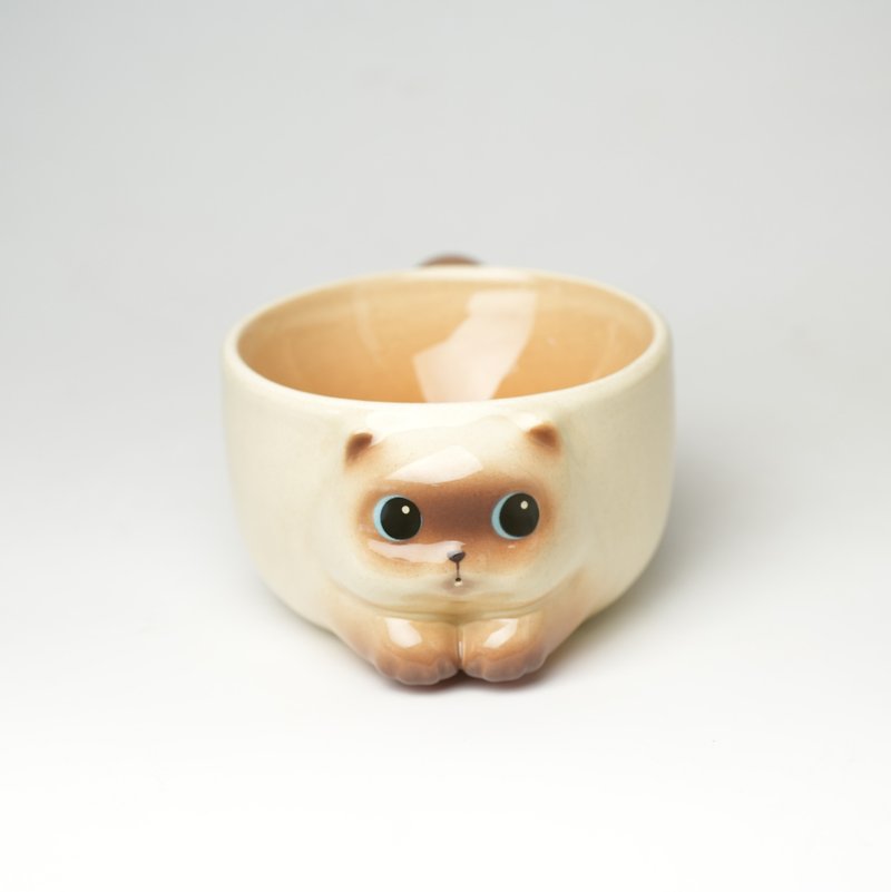 Galaxy Magnetic Field Original Kitten Is Hungry Rice Bowl Underglaze Painting - Bowls - Porcelain 