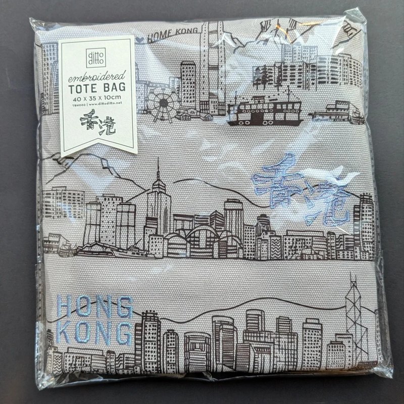 香港刺繡帆布袋 - 手提包/手提袋 - 棉．麻 多色
