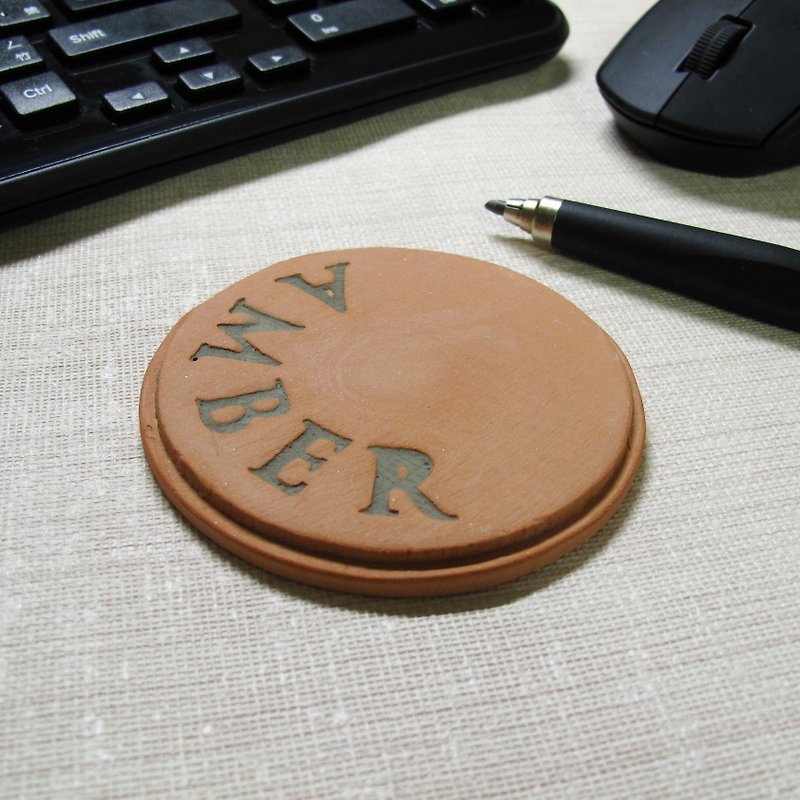[Series] Custom Brick English Memorial Coaster (small) - Other - Other Materials Orange