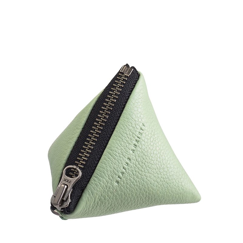 THIS COULD BE Coin Key Pouch_MINT GREEN / Mint Green - Coin Purses - Genuine Leather Green