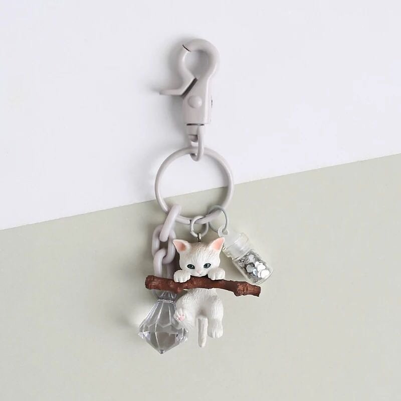 貓咪鑰匙圈/包包掛飾/汽車鑰匙圈 - 鑰匙圈/鑰匙包 - 塑膠 