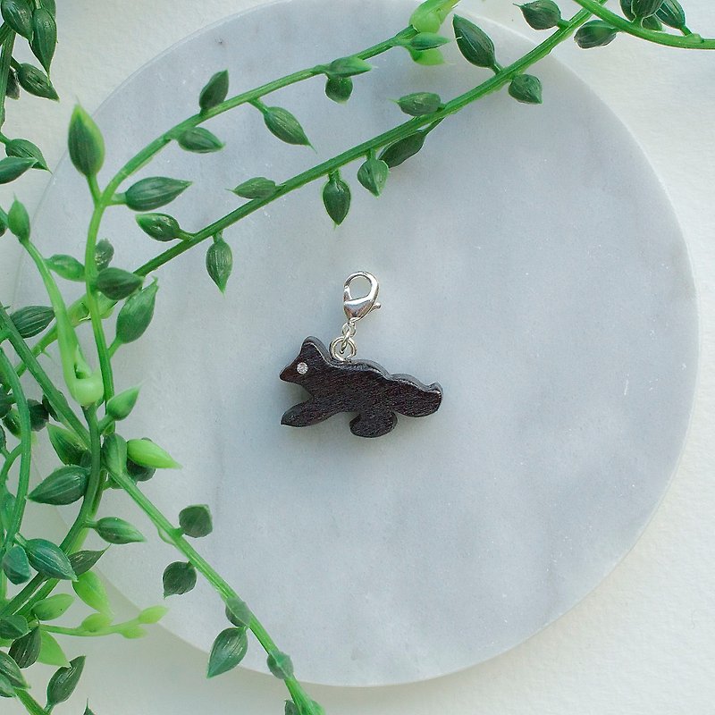 Fox wooden charm - Charms - Wood Brown