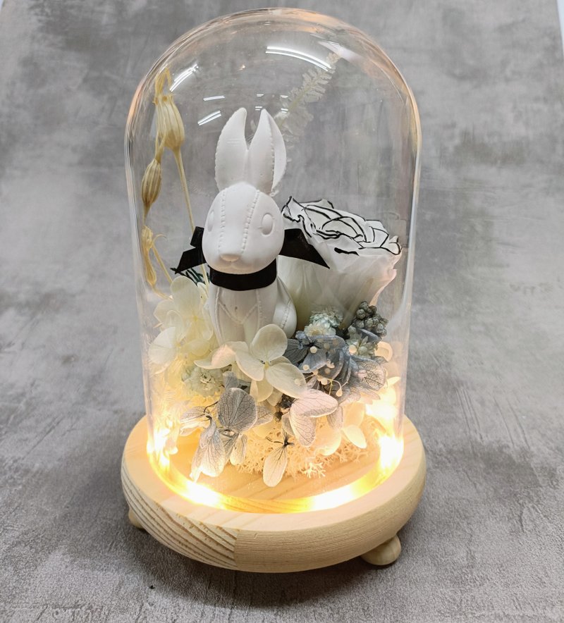 Rabbit diffuser stone Stone flower cup DIY material package - เทียนหอม/น้ำหอม/สบู่แฮนด์เมด - พืช/ดอกไม้ ขาว