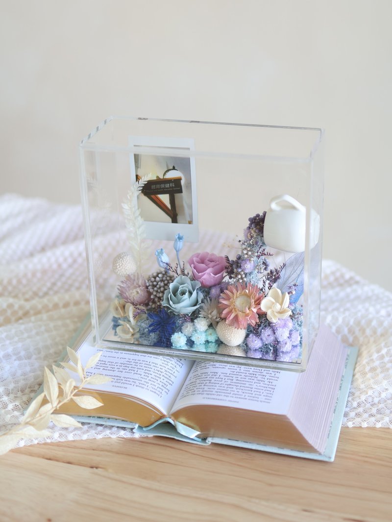 Irrigation of Love-No. Blue Purple Impression x Permanent Rose Dried Flower Transparent Flower Frame - กรอบรูป - พืช/ดอกไม้ 