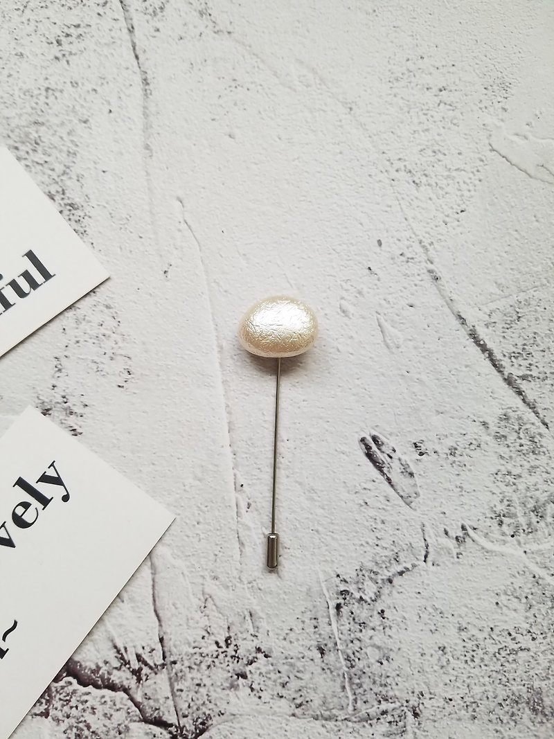 Temperament pearl brooch brooch pin pin - Brooches - Pearl White