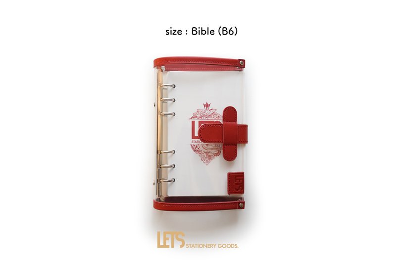 LETS Clear Personal Organizer  - Red - Bible (B6) - สมุดบันทึก/สมุดปฏิทิน - หนังแท้ สีแดง