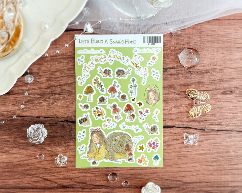 Let's build a snail's home (Die-cut Sticker) - Stickers - Other Materials 
