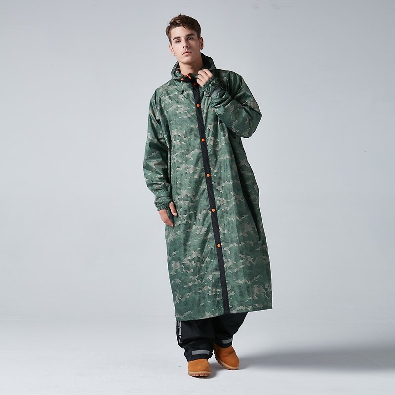 BAOGANI寶嘉尼 B03背包大衣雨衣 (軍綠) - 雨傘/雨衣 - 防水材質 綠色